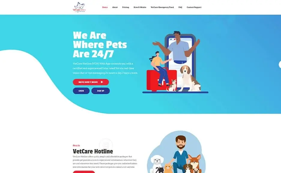 VetCare Hotline Website