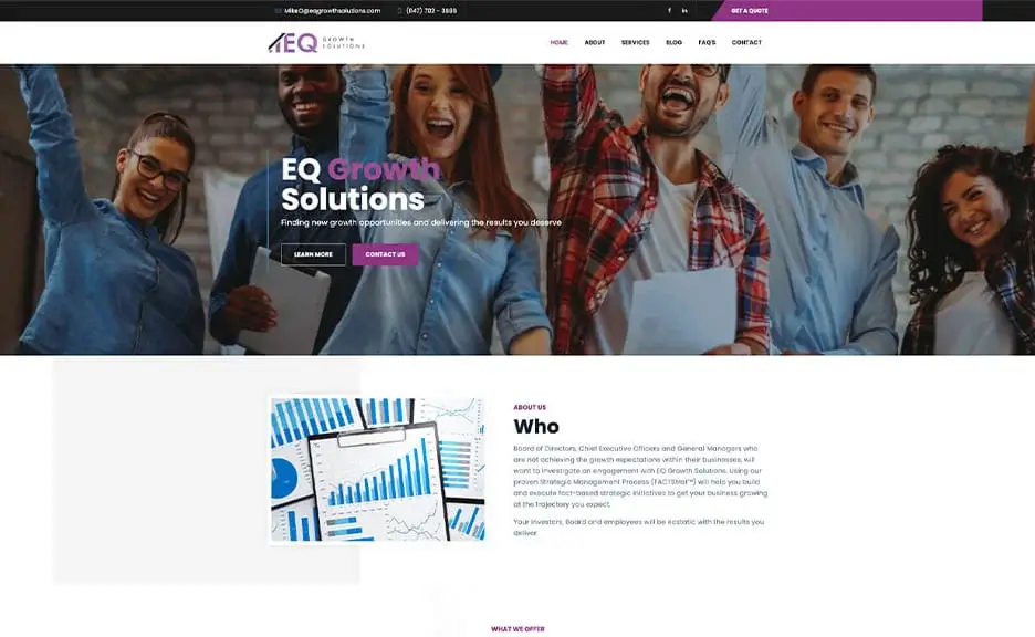 EQ Growth Solutions Website