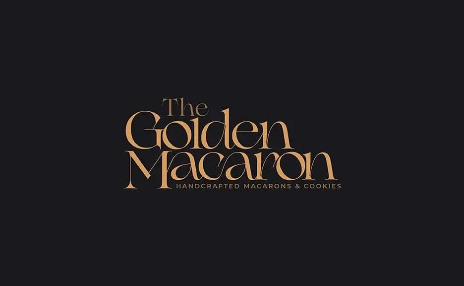 The Golden Macaron Logo